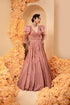Crepe Rose gold ombre shaded colour gown